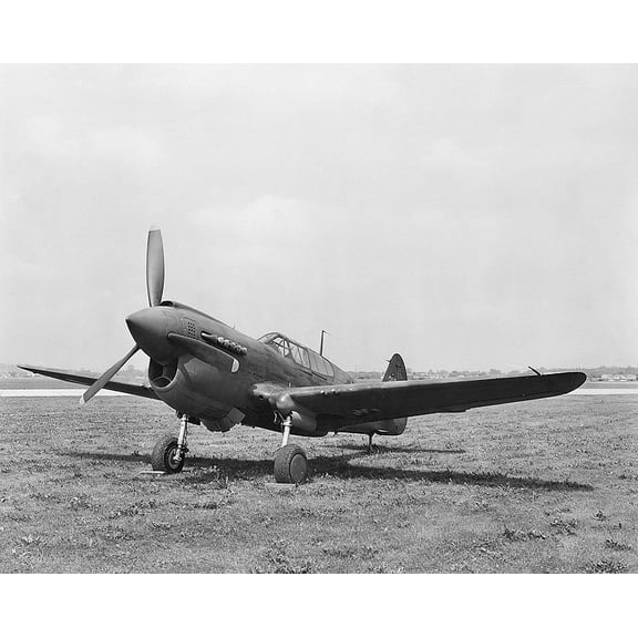 WWII Curtiss P-40 Warhawk Style - A - 12x18 Inch Laminated Aviation Poster - Stunning Detail and Bold Colors