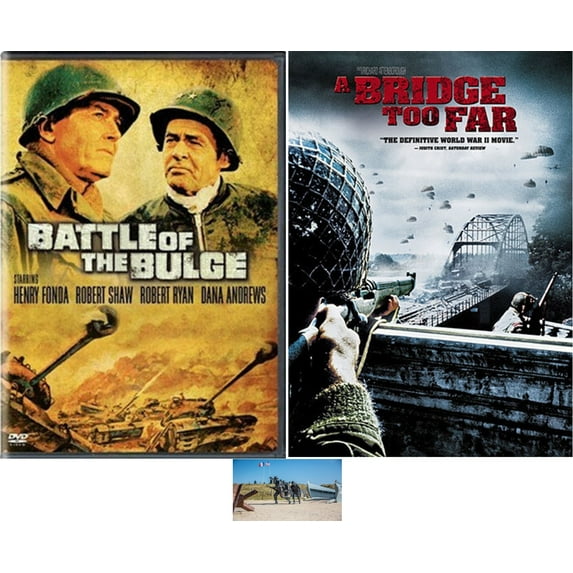 WWII DVD Double Feature Battle Of The Bulge & A Bridge Too Far with Bonus Movie Art Card