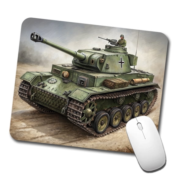 WWII German Panzer IV Tank Mouse Pad Low Profile Gaming Mat