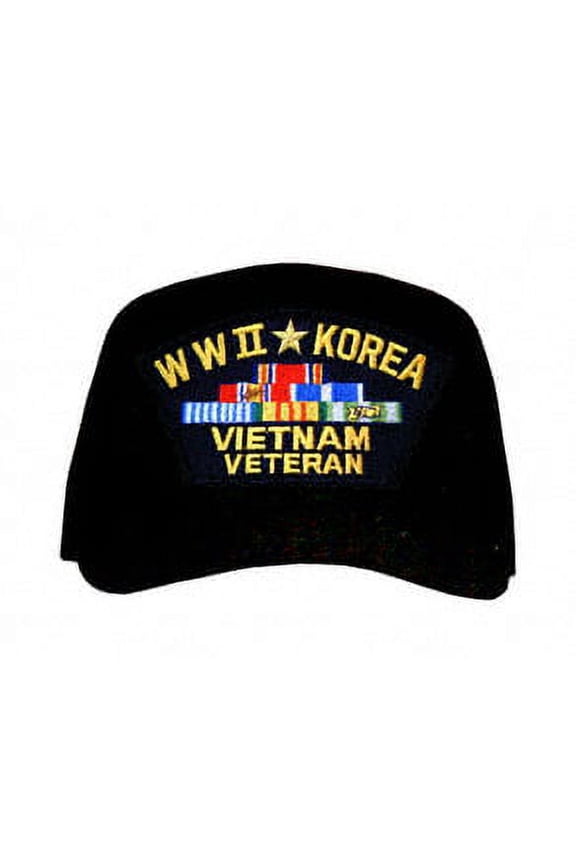 WWII Korea, Vietnam Veteran with Ribbons Ball Cap