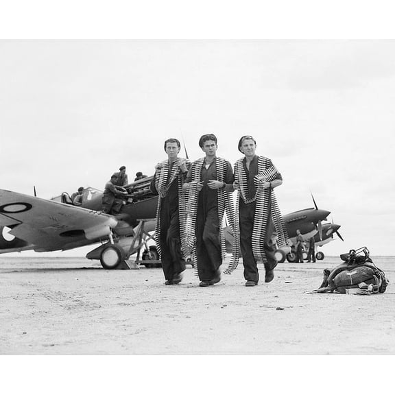 WWII P-40 Warhawk Flight Crew w/ Ammunition - 12x18 Inch Laminated Aviation Poster - Stunning Detail and Bold Colors
