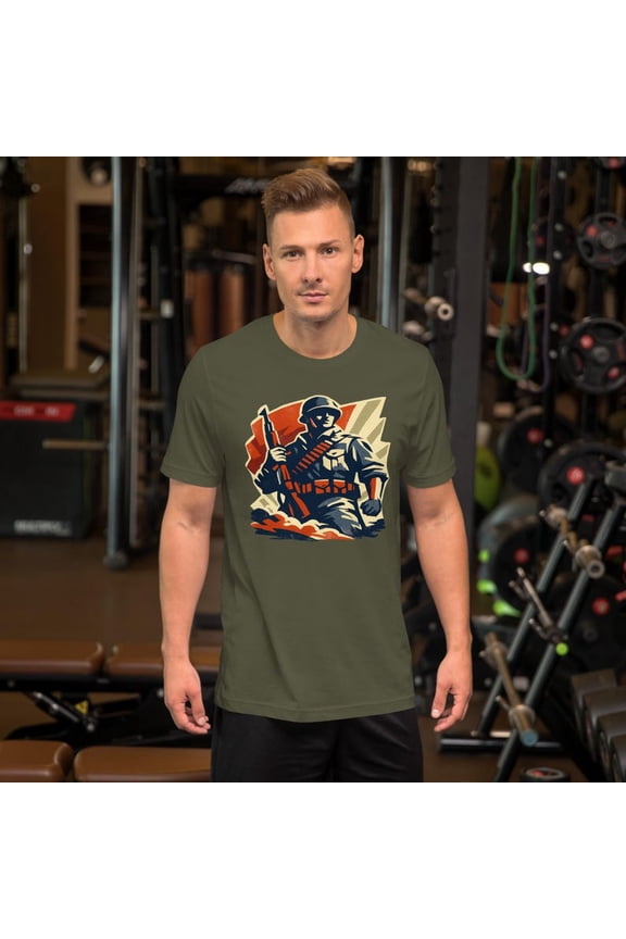 WWII Propaganda T-Shirt – Vintage Military Poster Graphic Tee, World War 2 Retro Army Shirt, Classic War History Gift for History Lovers