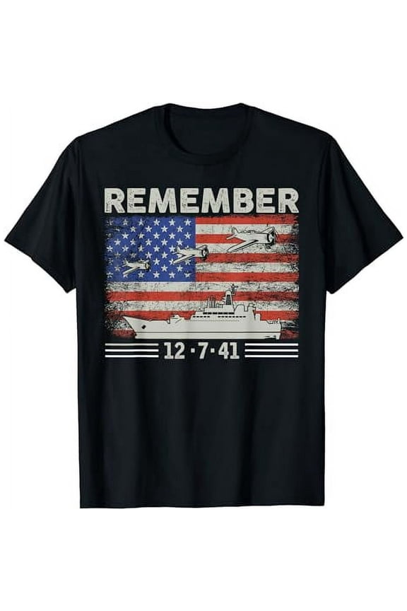 WWII Remember Pearl Harbor Memorial Day December 7th 1941 T-Shirt