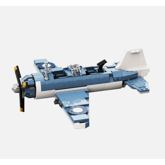 WWII SBD Dreadnought Dive Bomber MOC Building Brick Model Kit, 363 Pieces Desktop Decor