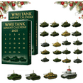 thumbnail image 1 of WWII Tank Advent Calendar 2025 with 24 Unique Military Miniature Tank Models Educational Countdown Gift Set for Teens Adults Collectors Holiday Decorations 2PC, 1 of 8