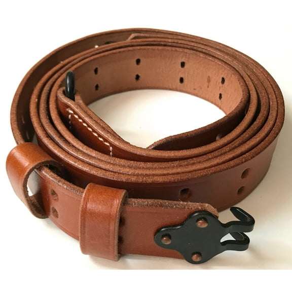 WWII US ARMY M1 GARAND M1907 LEATHER RIFLE SLING-STEEL
