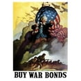 thumbnail image 1 of WWII poster of Uncle Sam holding an American Flag and urging troops into battle Poster Print, 1 of 2