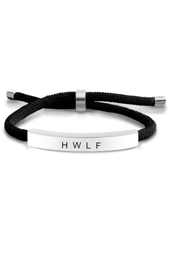 WWJD HWLF Bracelet for Him Her Stainless Steel Adjusted Cord What Would Jesus Do He Would Love First Bracelets Inspirational Religious Reminder Jewerly Gift for Men Women