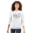 thumbnail image 1 of WWJD What Would Jesus Do Sweatshirt for Men or Women Brisco Brands S, 1 of 6