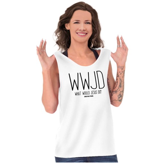 WWJD What Would Jesus Do Tank Top T Shirts Men Women Brisco Brands S