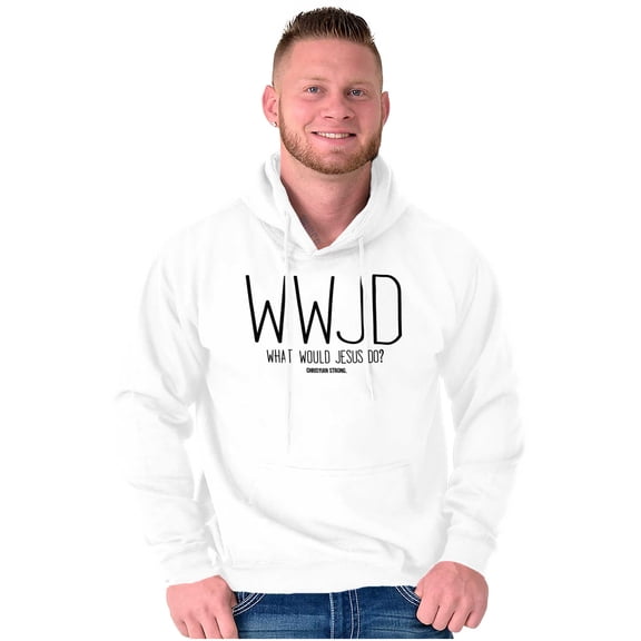 WWJD What Would Jesus Do Unisex Plus Fleece Graphic Hoodie Brisco Brands 3X