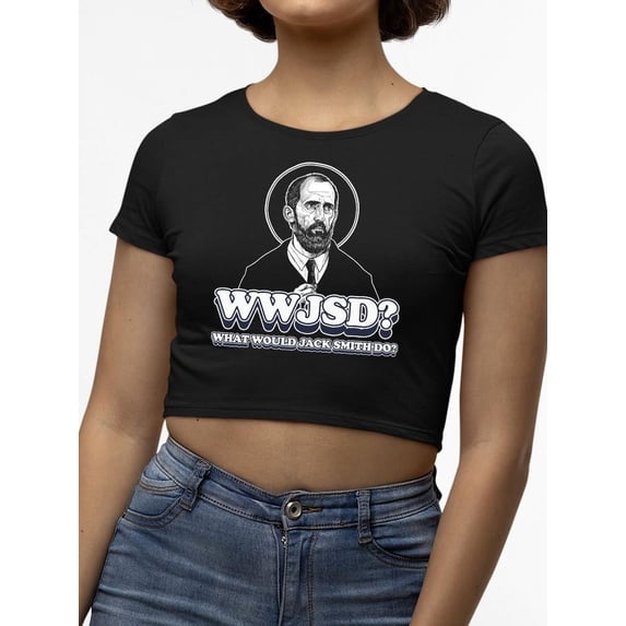 WWJSD Bold Statement Apparel Crop Tee Women's