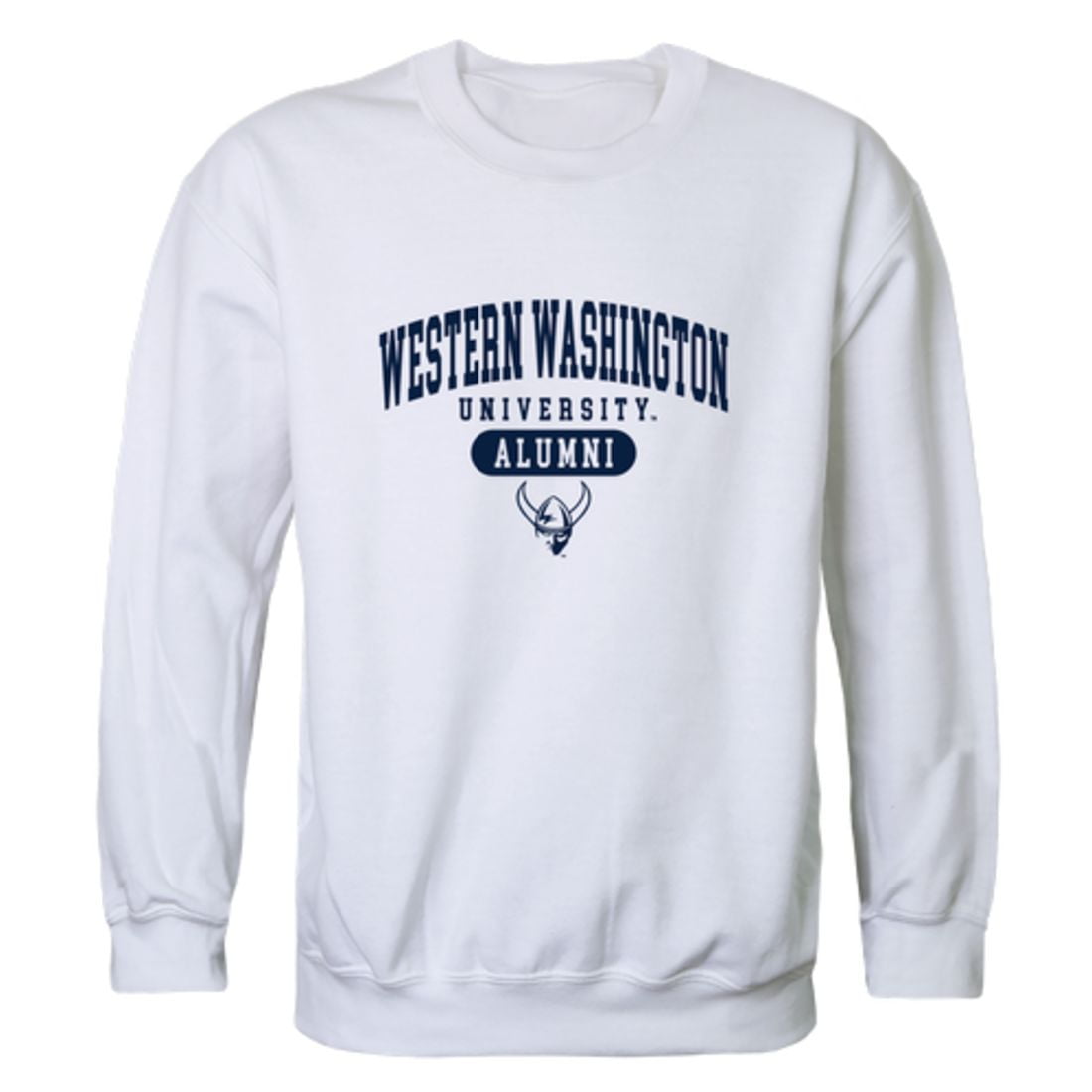 WWU Western Washington University Vikings Alumni Fleece Crewneck Pullover Sweatshirt White XX Large Walmart