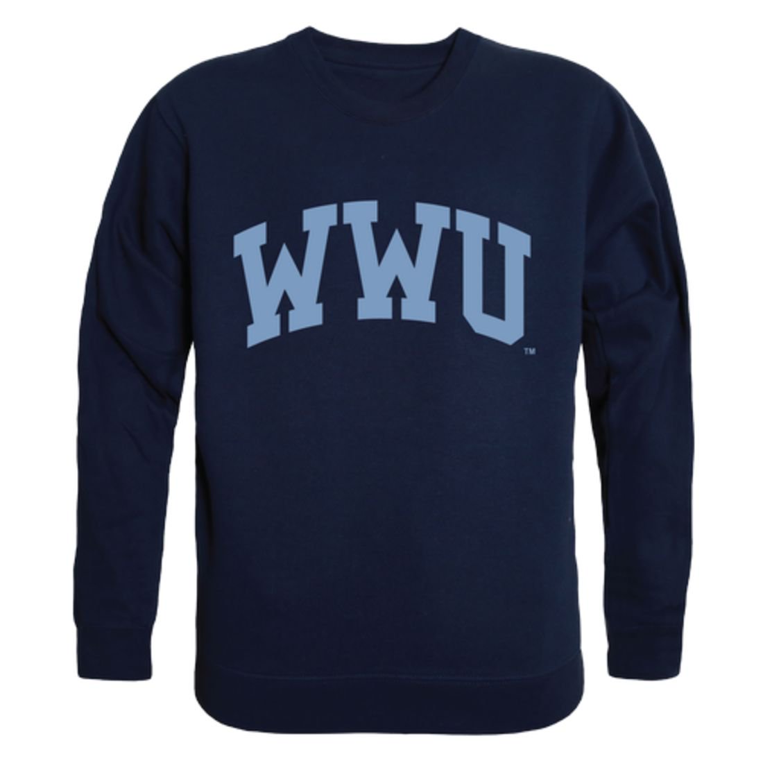 WWU Western Washington University Vikings Arch Crewneck Pullover Sweatshirt  Sweater Navy Large - Walmart.com