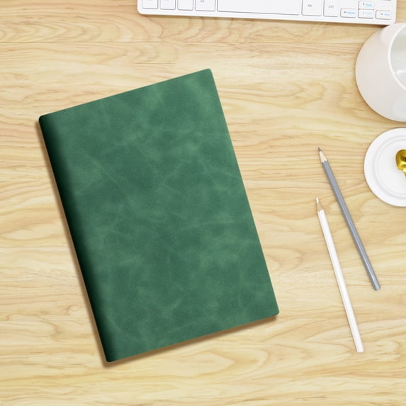 WWV A5 Faux Sheepskin Notebook Softcover Thick Business Journal 80g Paper 180 Pages Thread Bound Lay Flat Portable Student Office Diary Multiple Colors 21 x 14.7 cm 1 Piece