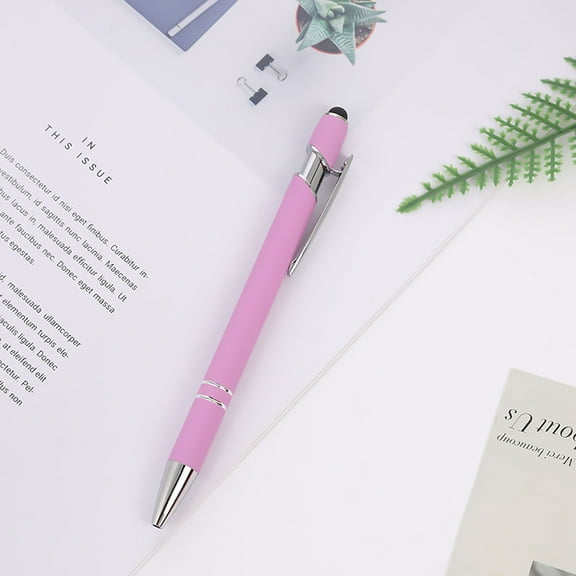 WWV Aluminum Spray Adhesive Pen Pack of 10 Multifunction Click Refill Metal Gel Glue Touch Screen Stylus End Smooth Ink 0.5mm Ballpoint Promotional Event Writing Set 10 Pens
