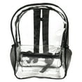 thumbnail image 1 of WWV Clear Stadium Approved Transparent Backpack 12 x 16 inch PVC Multi Pocket Clear Concert School Bag with Heavy Duty Zippers Compliant Festival Use, 1 of 1
