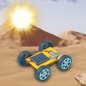 WWV DIY Solar Transparent Gear Car Educational STEM Toy No Batteries Kids Science Model Press Button Self Propelled Motorized Educational Gift Age 3 Plus 1 Kit