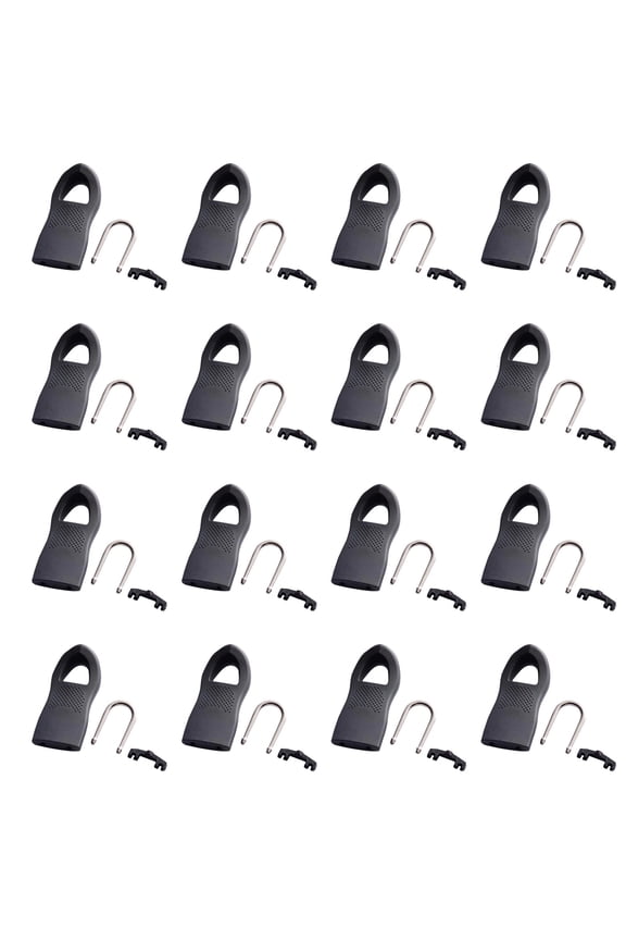 Detachable Zipper Puller Replacement Set U Shaped Clip Zip Fixer for Jackets Coats Luggage Bags Suitcases Easy Install Repair Kit Two Sizes 16 Pack
