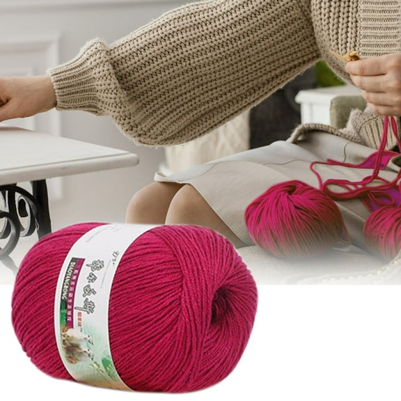 WWV Hand Woven Medium Thick Wool Yarn Soft Knitting Yarn for Scarves Crafts Durable Fine Fiber Multipurpose Yarn for Knitting Crochet DIY Projects Premium Soft Texture 1 Skein 9x7x7cm