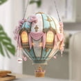 thumbnail image 1 of WWV Hanging Hot Air Balloon Ornament 2D Acrylic Colorful Wedding Party Pendant Festive Wall Window Room Antique Decor Romantic Tabletop Gift, 1 of 5