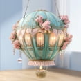 thumbnail image 1 of WWV Hanging Hot Air Balloon Ornament 2D Acrylic Colorful Wedding Party Pendant Festive Wall Window Room Antique Decor Romantic Tabletop Gift, 1 of 5