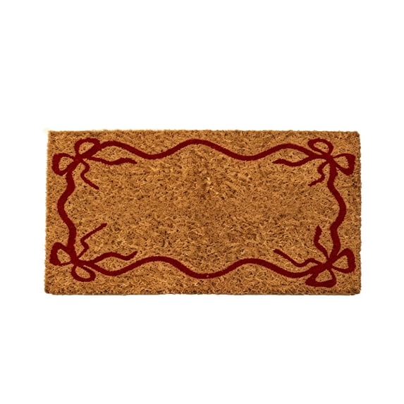 WWV Merry Christmas Outdoor Welcome Doormat 30x18 Inch Thick Door Mat Non Slip Winter Entry Rug for Front Door Porch Home Holiday Decor