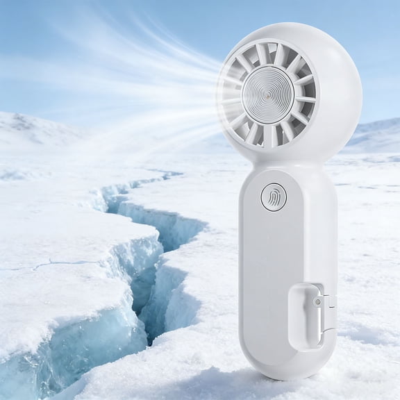 WWV Mini Handheld Fan Personal Fans Portable Rechargeable Small Portable Pocket Fan with Carabiner Clip Lightweight Compact Quiet Operation for Travel Office Outdoor Daily Cooling White