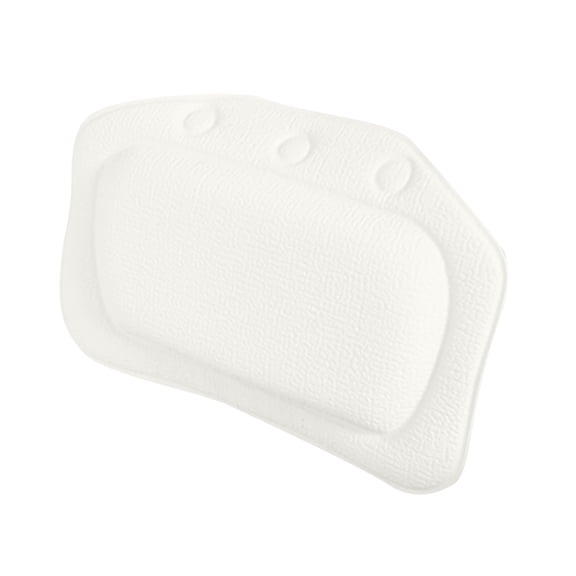 WWV PVC Foam Suction Cup Bath Neck Pillow Headrest Tub Cushion Soft Waterproof Spa Comfort Support 30x20cm Non Slip Easy Clean Bath Accessory 1 Piece