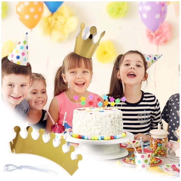WWV Party Decor Kids Princess Birthday Hat Set 10 Pack Paper Cone Cap for Wedding Baby Shower Festival Celebration Gift for Girls
