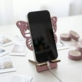 thumbnail image 1 of WWV Phone Stand Decorative Desktop Holder Hollow Wooden Mobile Art Display Carved Natural Wood Smartphone Mount for Home Office Living Room Bedroom, 1 of 6