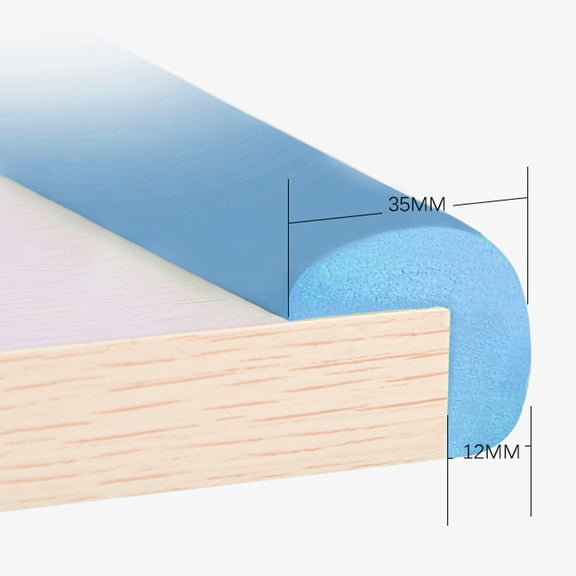 WWV Proofing Corner Protector Strip 2m Safety Edge Guard Bumper with Adhesive Tape Soft PVC Corner and Edge Protector for Furniture Table Counter and Shelves
