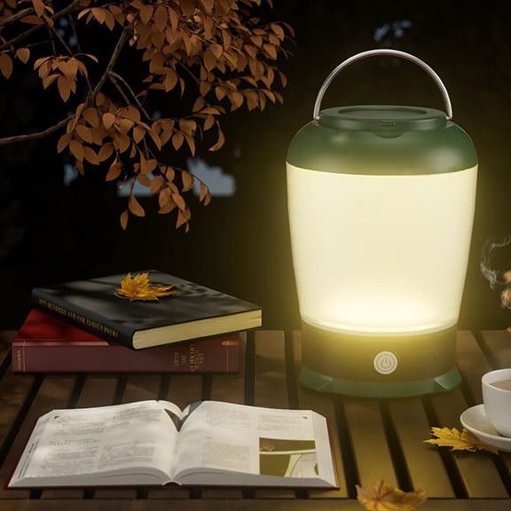 WWV USB Rechargeable LED Camping Lantern Flashlight Combo Super Bright 360 Lighting with Hook IPX4 Waterproof Built In 2000mAh Battery for Tent Emergency 1 Pack