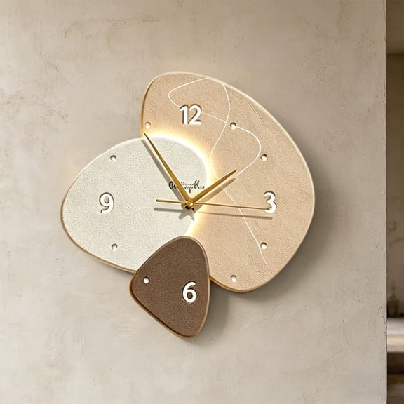 WWV Wall Clock Minimalist Silent Non-Ticking Quartz Wooden Decorative Hanging Timepiece Living Room Dining Room Office Home Decor Analog Display