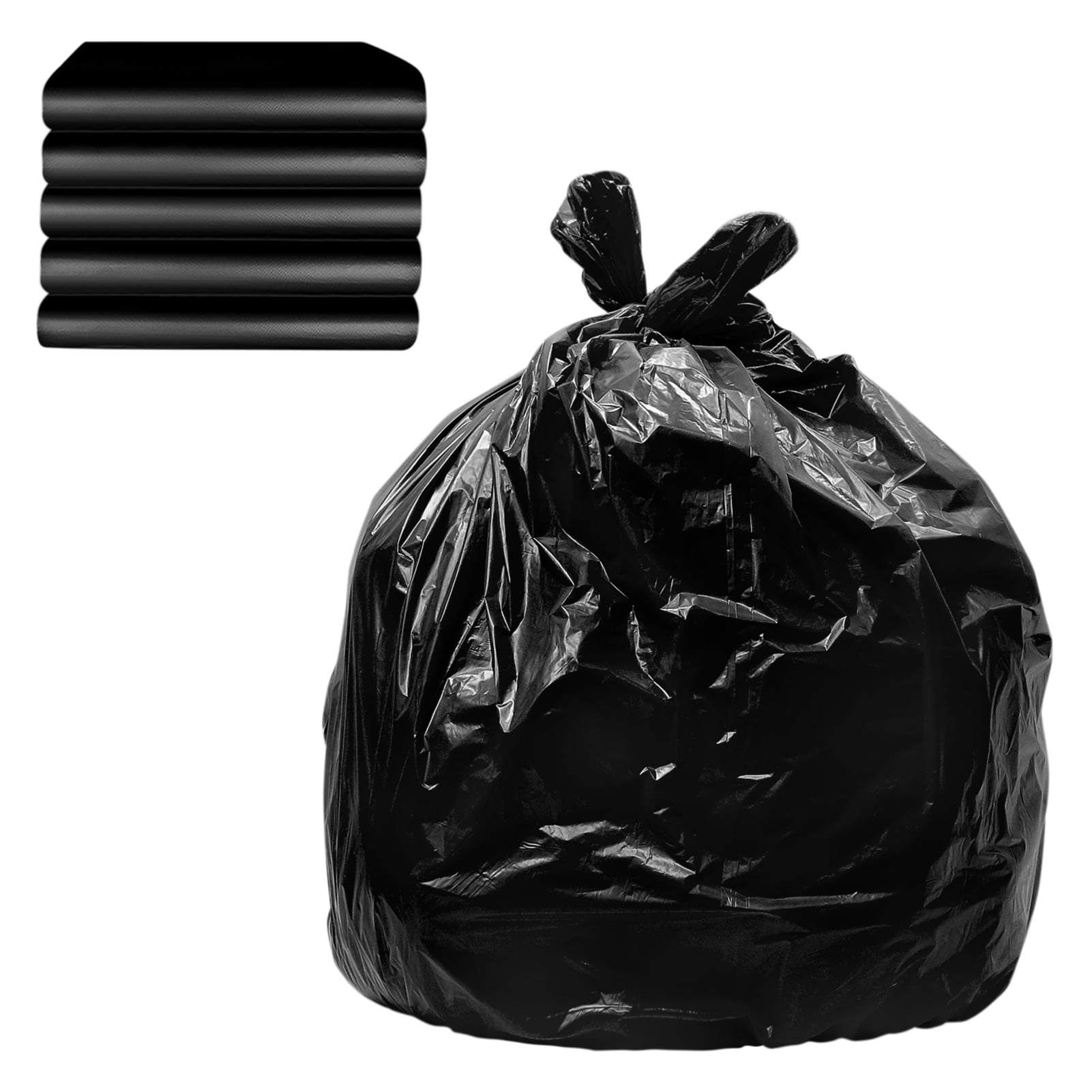 3 Gallon 80 Counts Strong Trash Bags Garbage Bags by Teivio, Bathroom Trash  Can Bin Liners, Plastic Bags for home office kitchen, Black