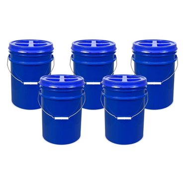 Poly Farm 5.28 Gallon Bucket With Gamma Seal Lid – Extra Heavy Duty 100 Mil Walls & Bonus Ergonomic Grip