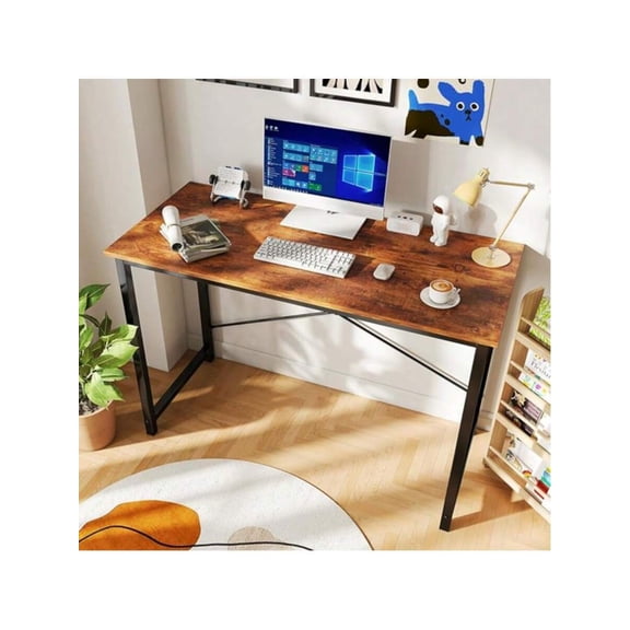 WX 44 In Computer Desk For Home Office, Modern Study Work Table Simple Style For Bedroom, Writing Desks With X-Shaped Reinforcement