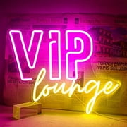 WX&YH VIP Lounge LED Neon Light Signs USB Power for Cafe Men's Cave Bar Wedding Party Decoration