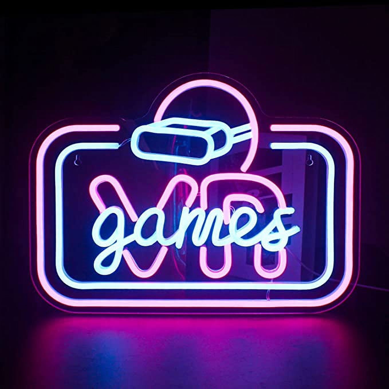 WX&YH VR Game LED Neon Light Signs USB Power for Home Men's Cave Bar ...