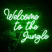 WX&YH Welcome to the Jungle LED Neon Light Signs USB Power for Bedroom Home Men's Cave Bar Wedding Party Decoration