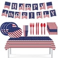 thumbnail image 1 of WXC12 American Flag Independence Day Party Supplies Set, 1 of 8
