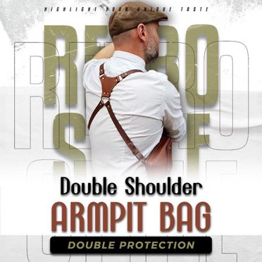 Double Shoulder Armpit Bag For Men
