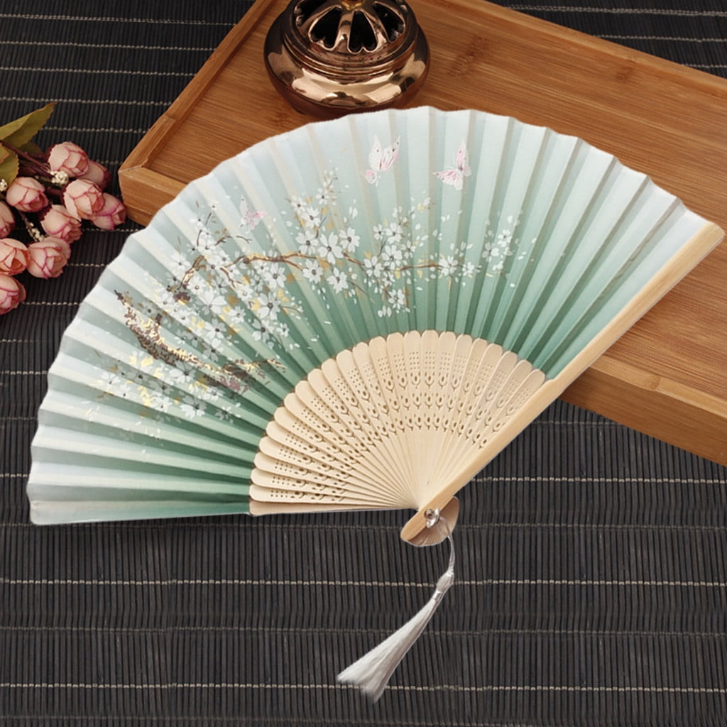 WXC12 Folding Fans Handheld Fans Fans Women's Hollowed Hand Holding Fan