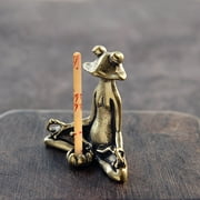 WXC12 Indoor Zen Meditation Sitting Statue Incense Burner Copper Material
