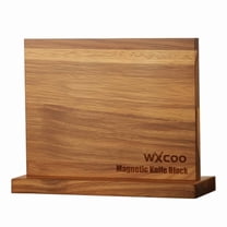 Hecef Magnetic Knife Block, Double-Sided Powerful Magnet Wooden Knife ...