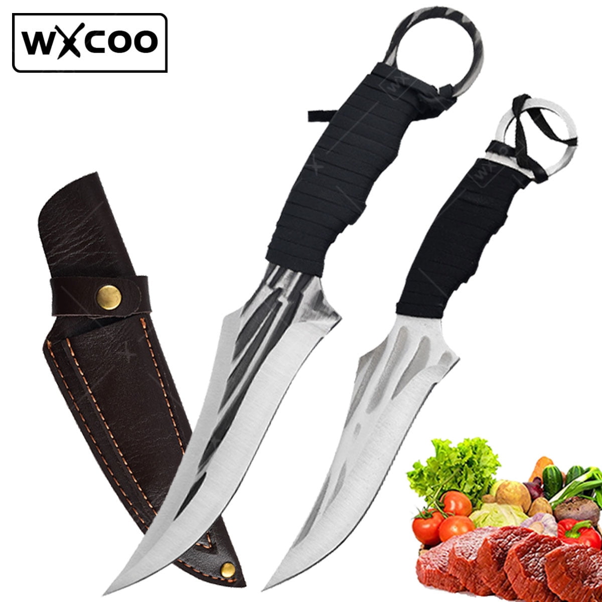 WXCOO Bucther Knife Stainless Steel Boning Knife Kitchen Hand Forged Knife Utility Knife Fish Slicing Knife Kitchen Supplies