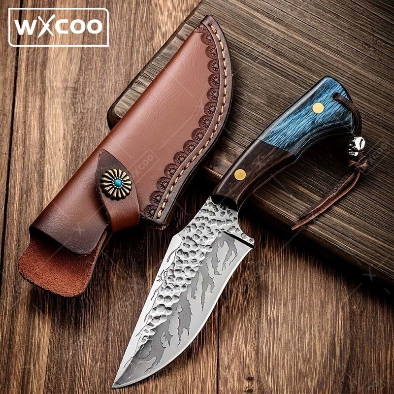 WXCOO Kitchen Knife Portable Stainless Steel Forged Pocket Knife - Perfect for Outdoor Camping and Barbecue! Hunting Knife Boning Knife BBQ