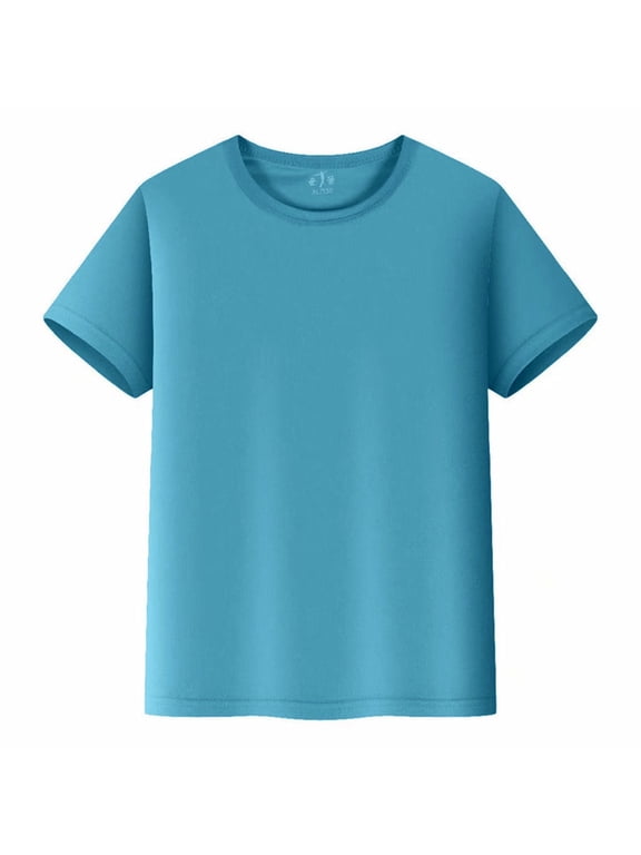 Youth Neon Shirt Boys UPF 50+ Athletic Short Sleeve Solid Tees Kids Neon Shirt for Boys and Girls