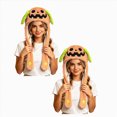 thumbnail image 1 of WXFAZCVU 2 Pieces Halloween Pumpkin Moving Ear Plush Hat Soft Fuzzy Headwear for Holiday Party Fun Dress Up One Size, 1 of 4