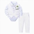 thumbnail image 1 of WXFAZCVU Baby Boy Clothes Suits Gentleman Outfit Dress Shirt Button Vest and Pants 3pc Sets Size 12-18 Months, 1 of 3